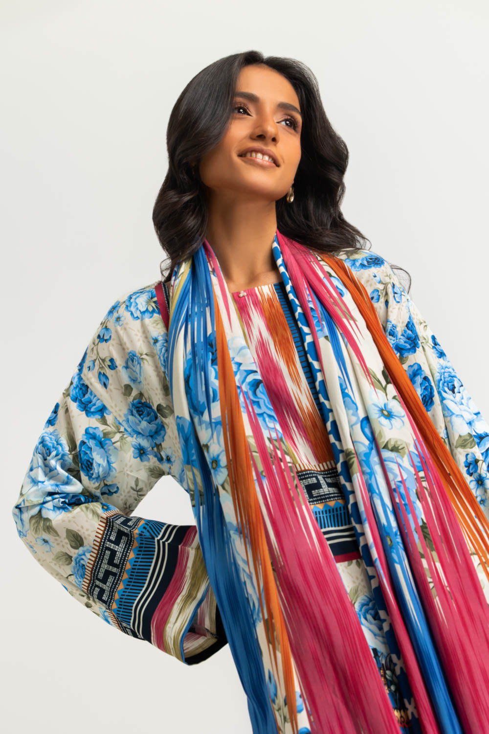 3PC Linen Printed Suit