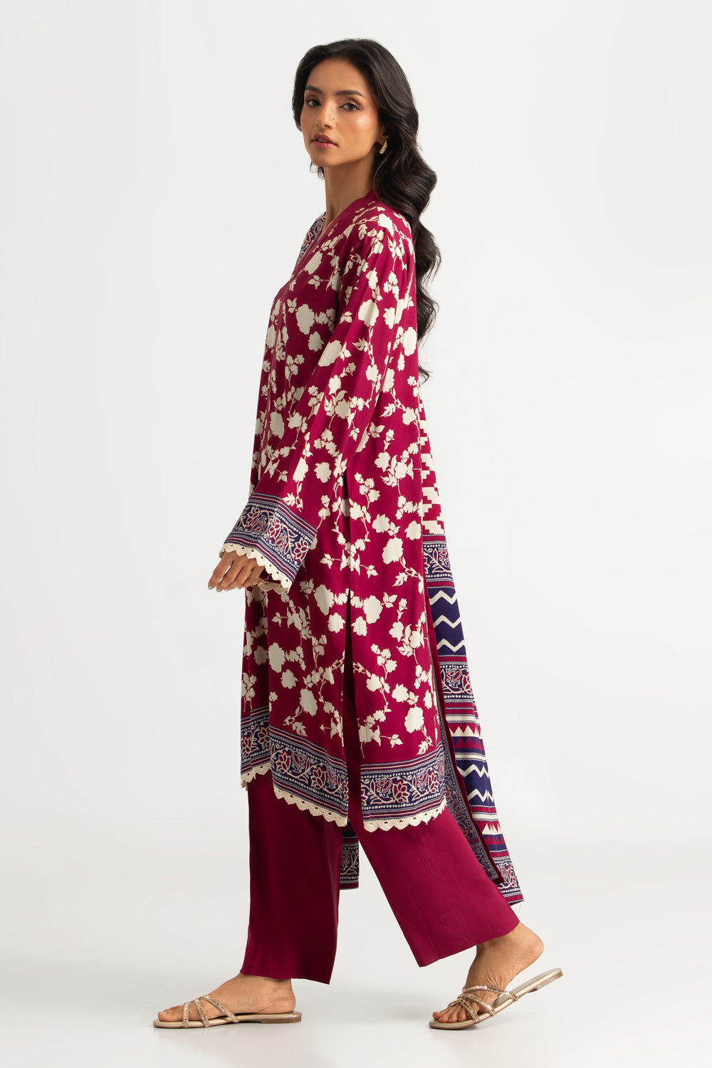 3PC Linen Printed Suit