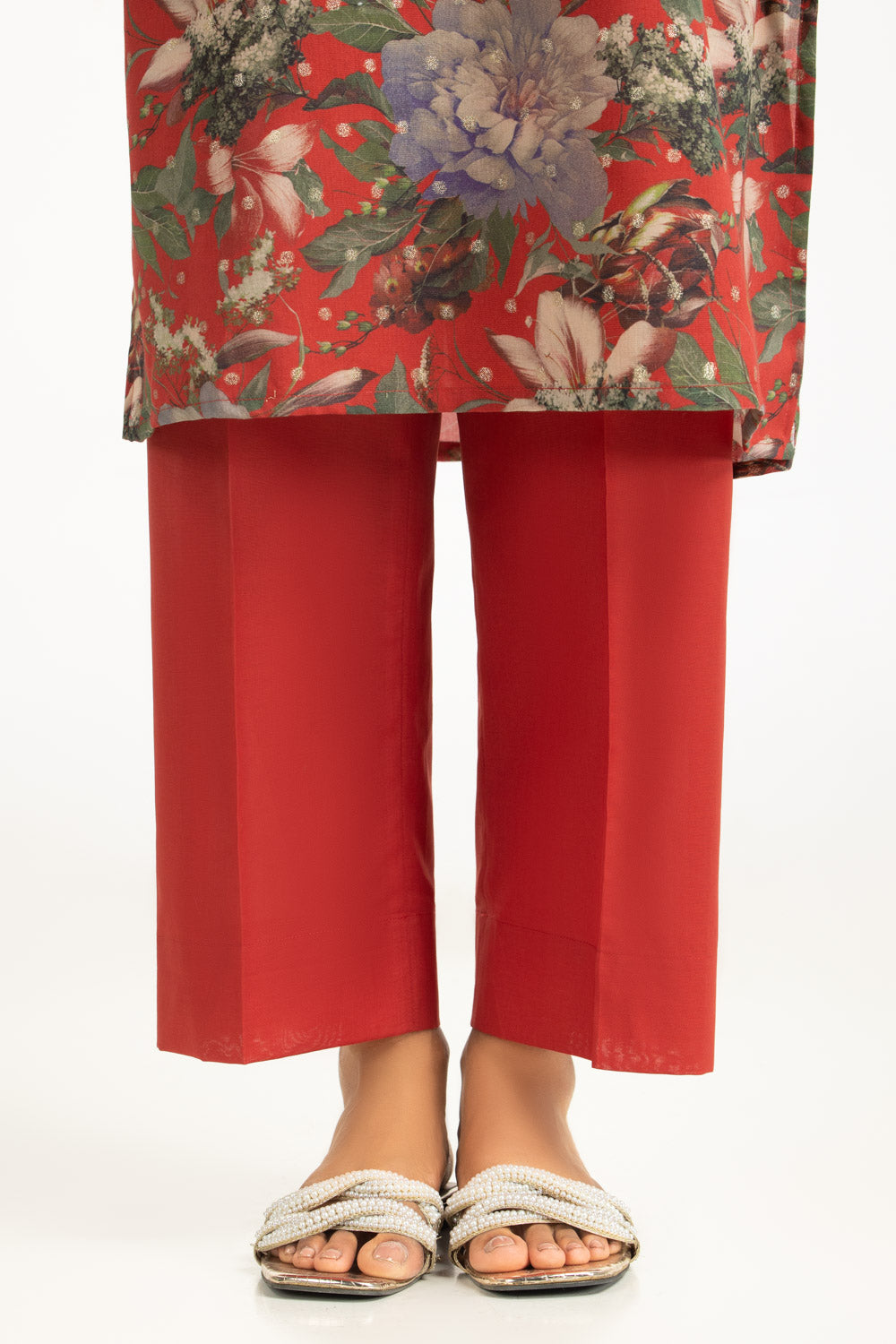 3PC Lurex Jacquard Printed Suit