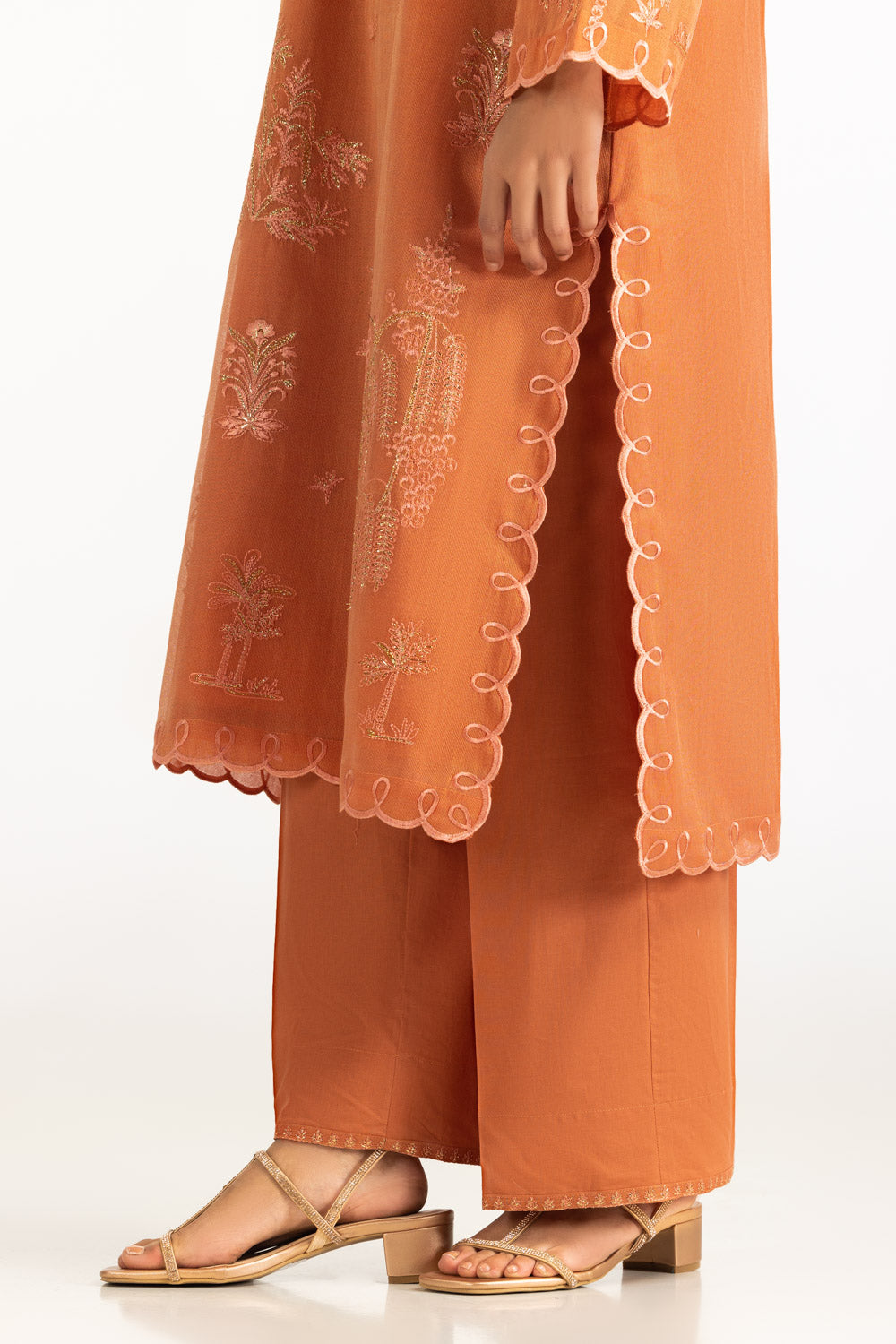 3Pc Masoori Embroidered Suit
