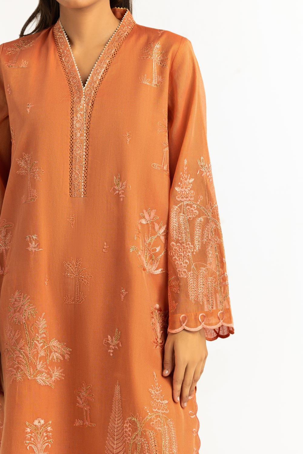 3Pc Masoori Embroidered Suit