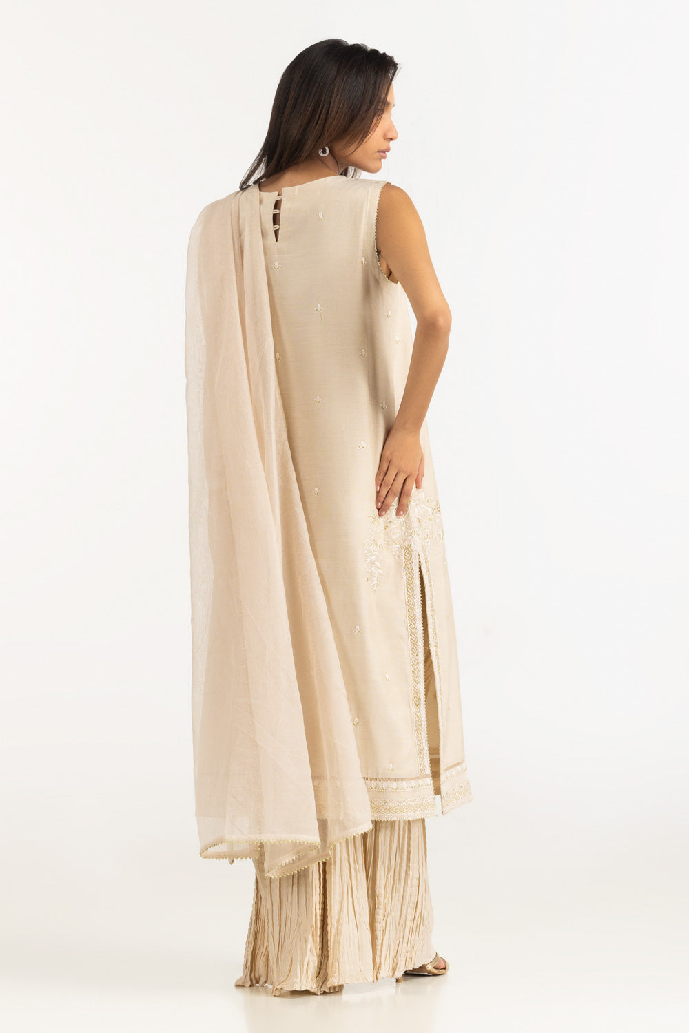 3Pc Masoori Embroidered Suit