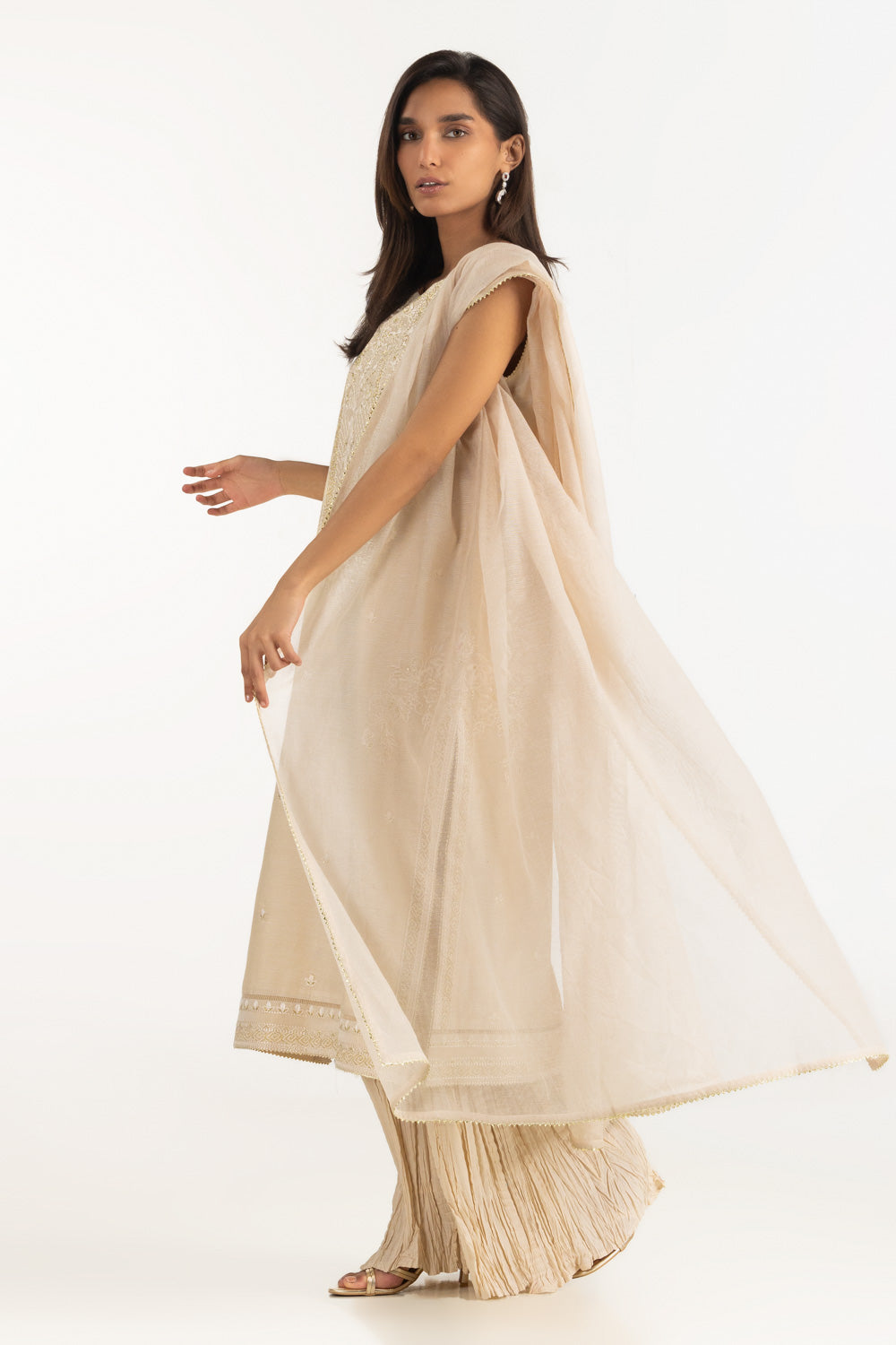 3Pc Masoori Embroidered Suit