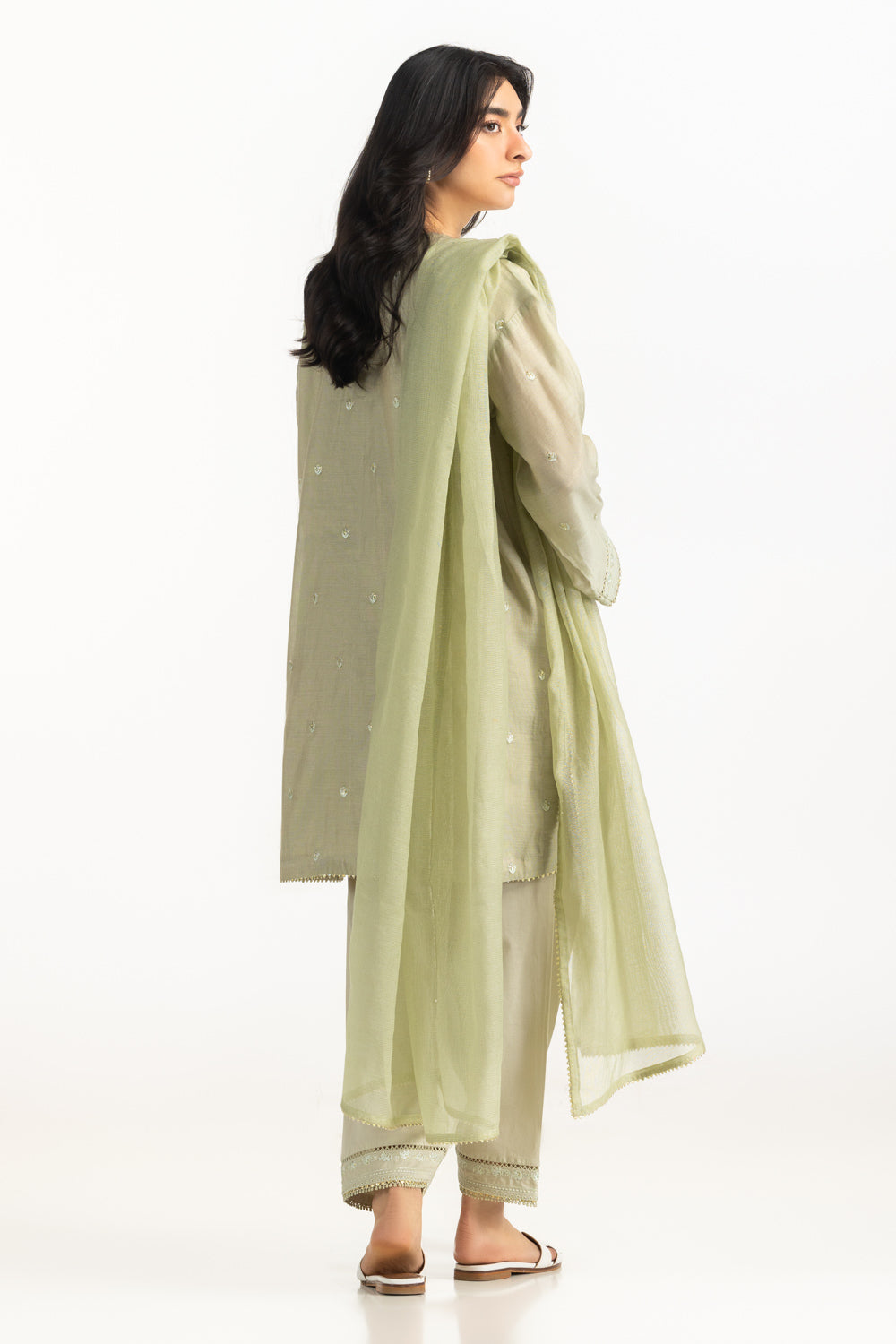 3Pc Masoori Embroidered Suit