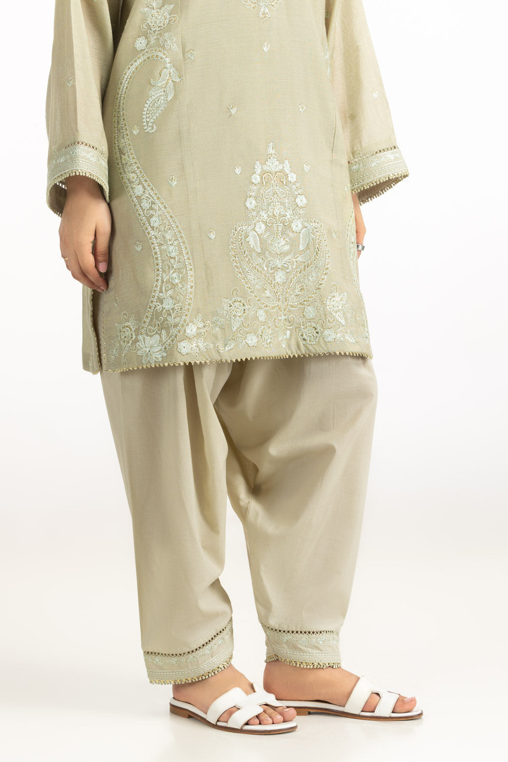 3Pc Masoori Embroidered Suit