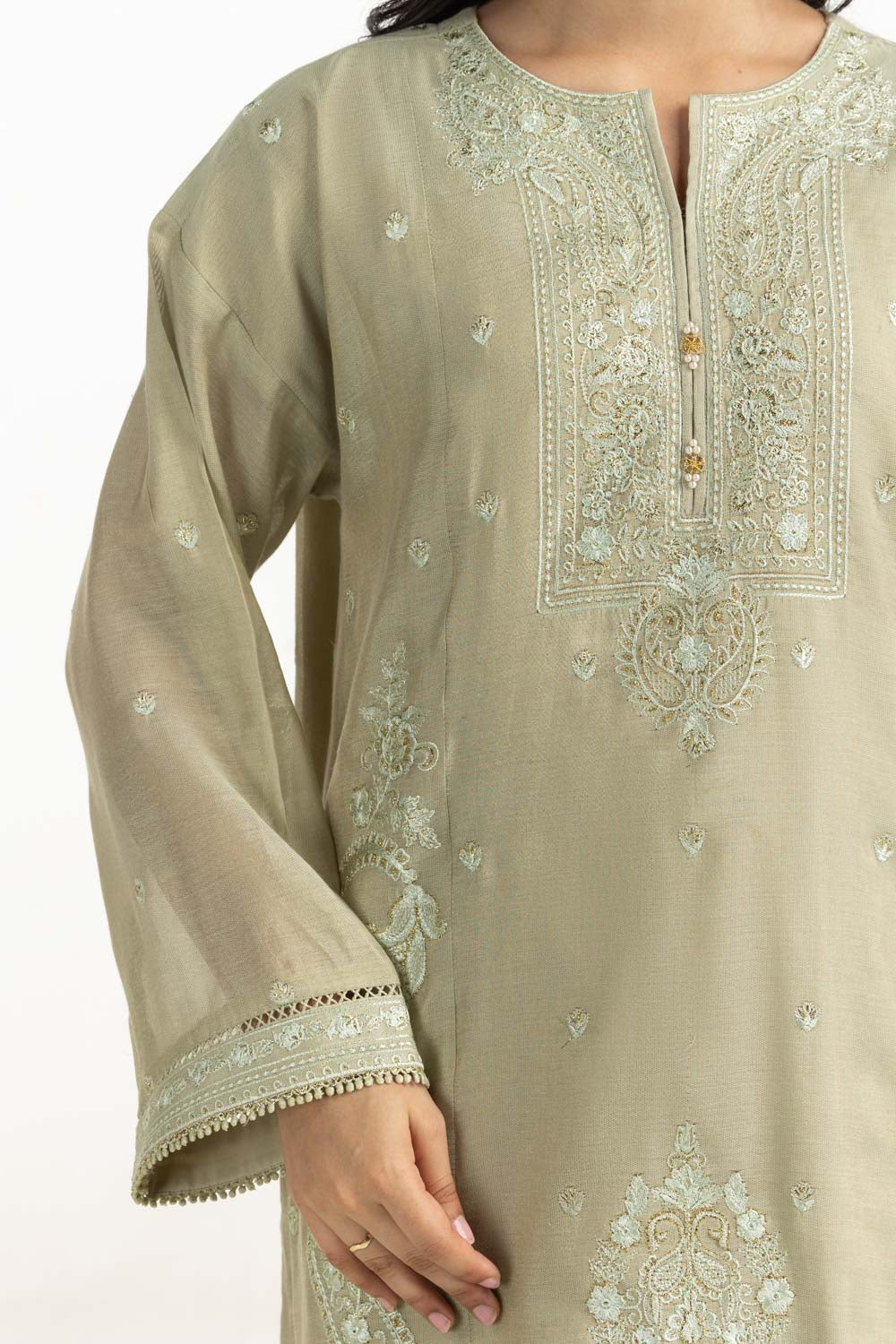 3Pc Masoori Embroidered Suit