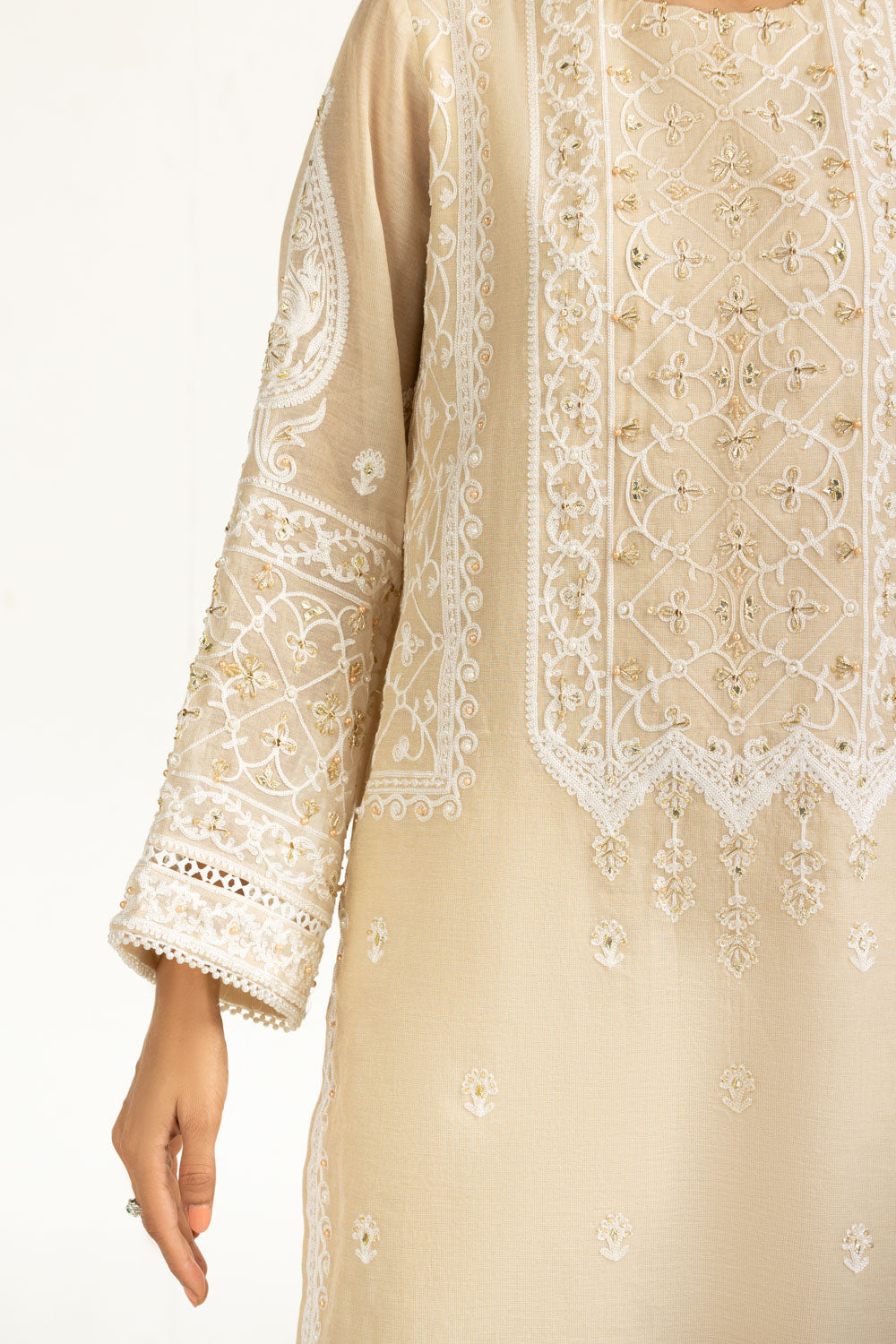 3Pc Mehsuri Embroidered Suit