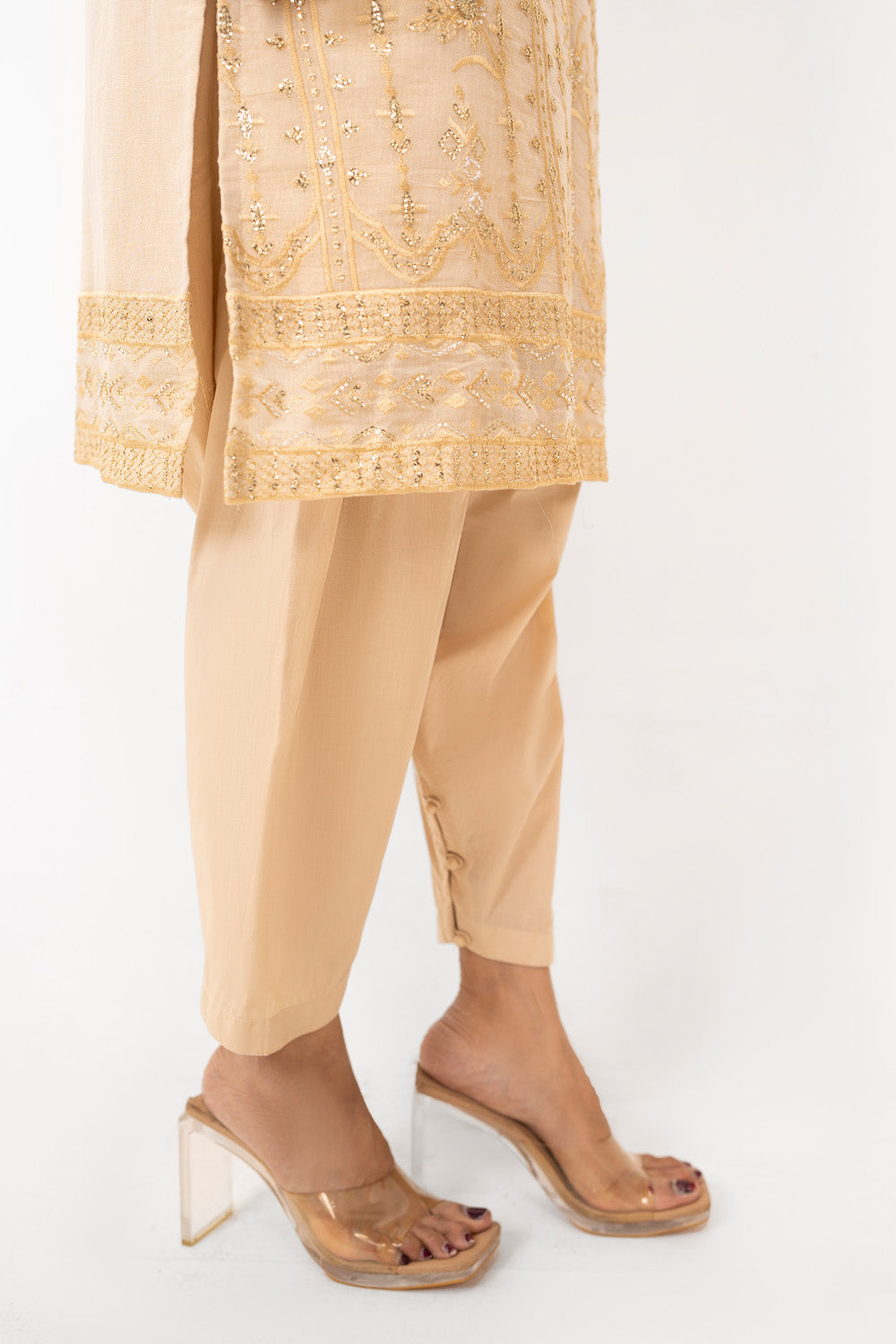 3Pc Mehsuri Embroidered Suit