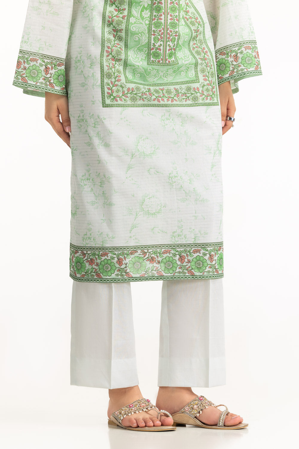3PC Mehsuri Printed Stripe Suit