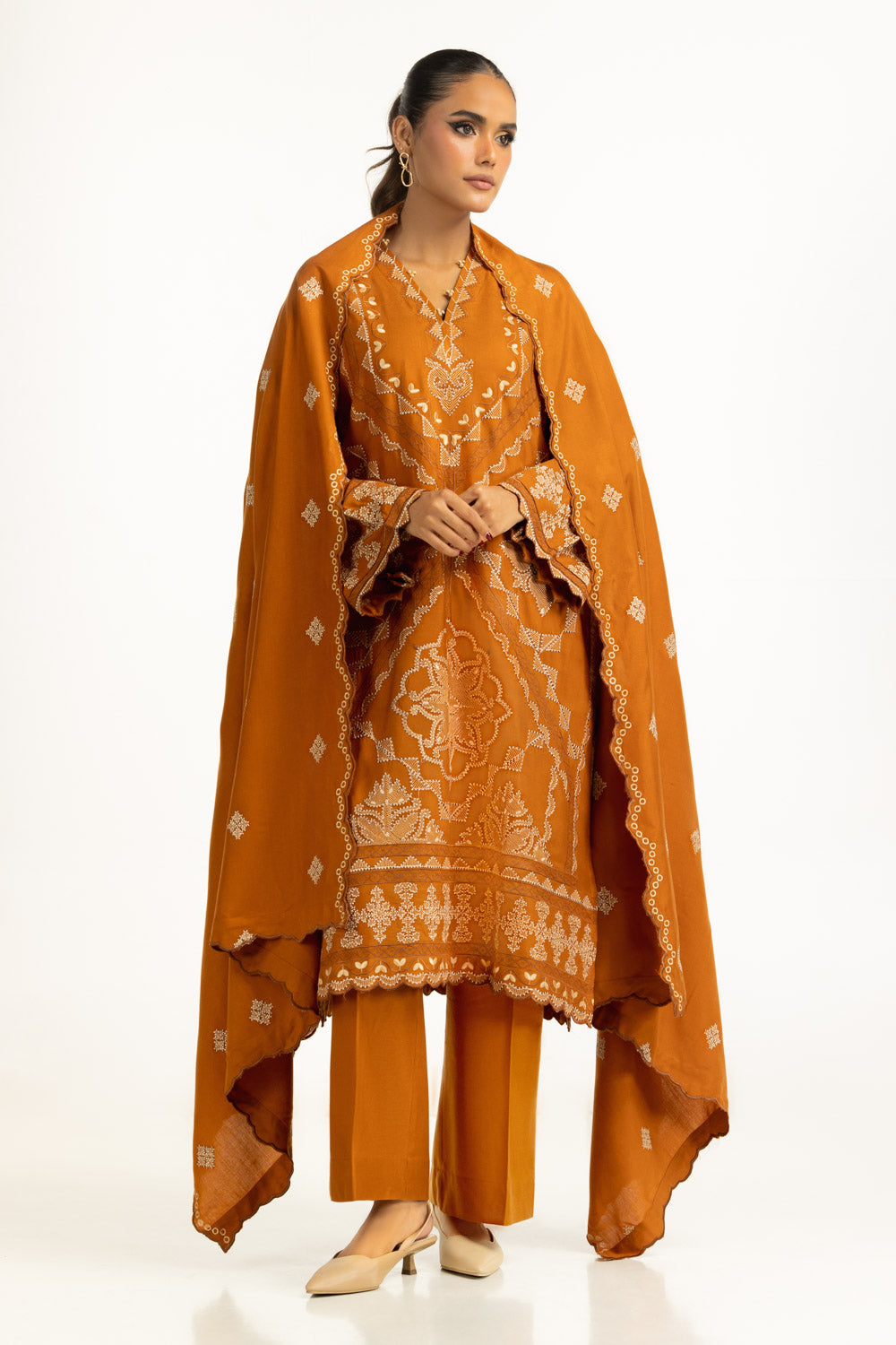 3PC Pashmina Embroidered Suit