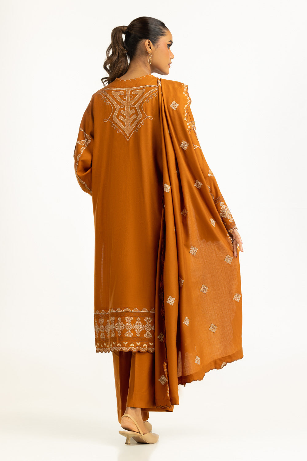 3PC Pashmina Embroidered Suit