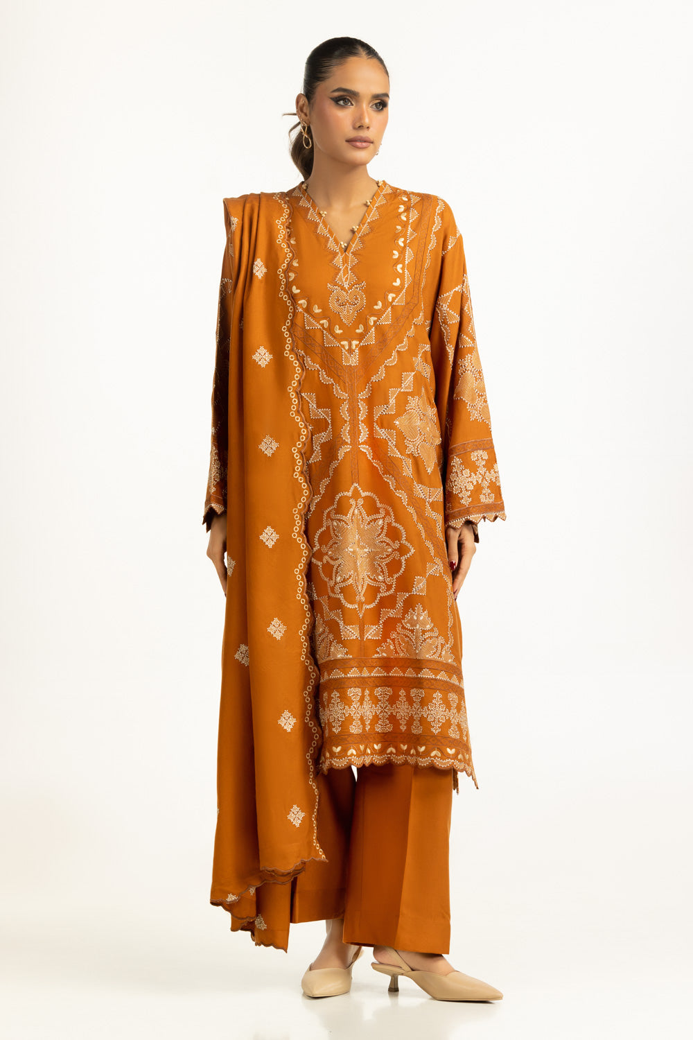 3PC Pashmina Embroidered Suit