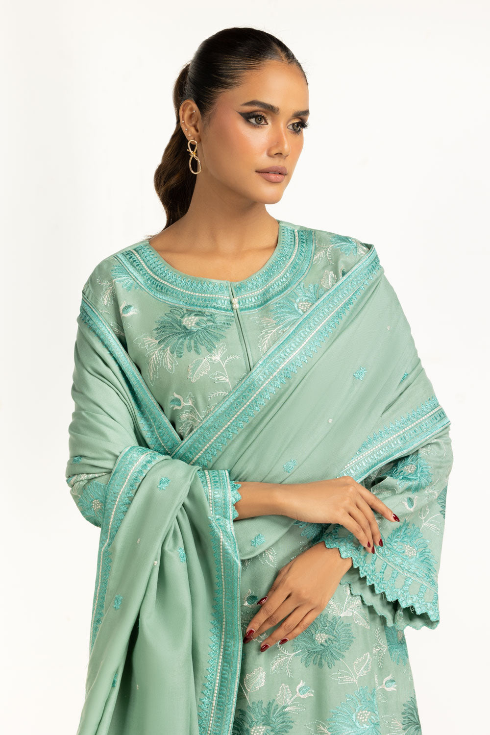3PC Pashmina Embroidered Suit