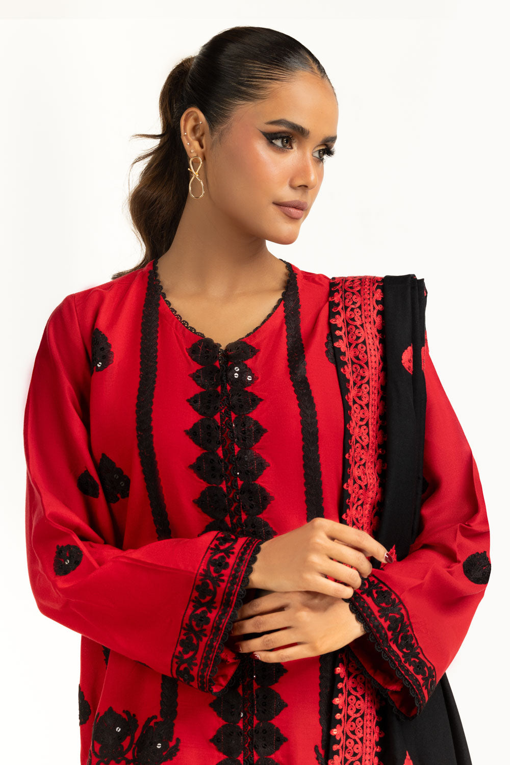 3PC Pashmina Embroidered Suit