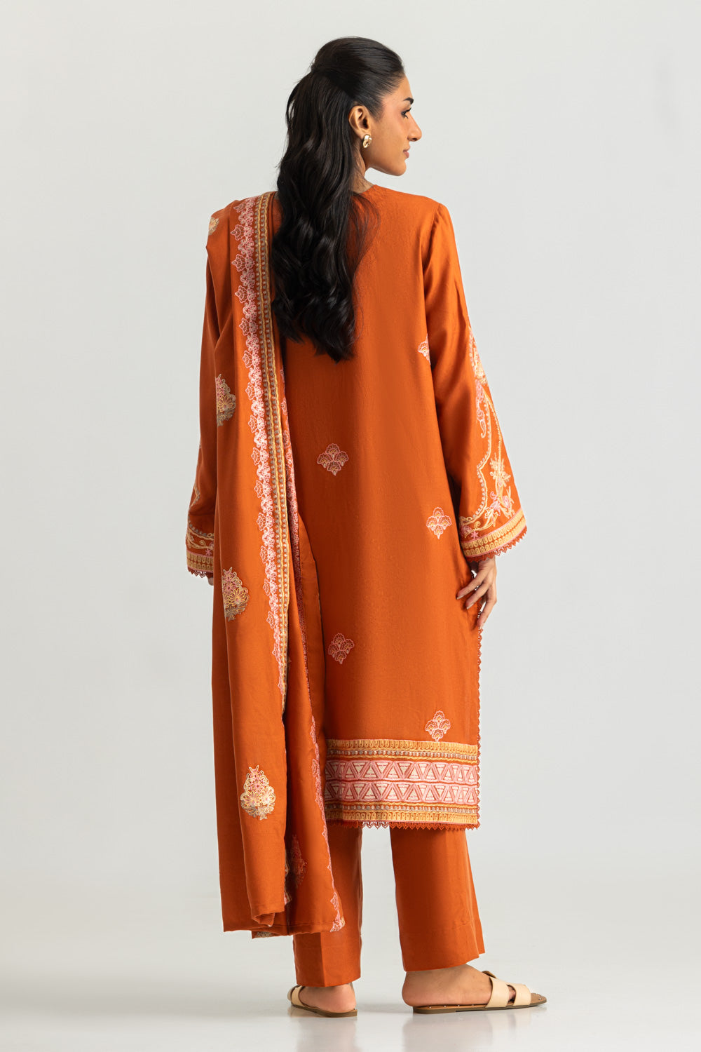 3PC Pashmina Embroidered Suit