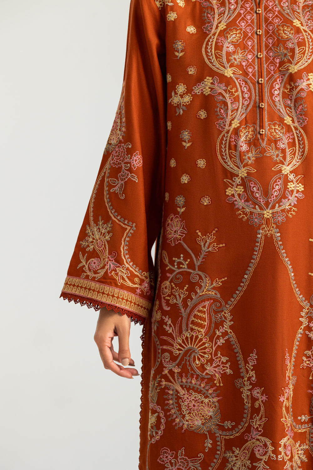 3PC Pashmina Embroidered Suit