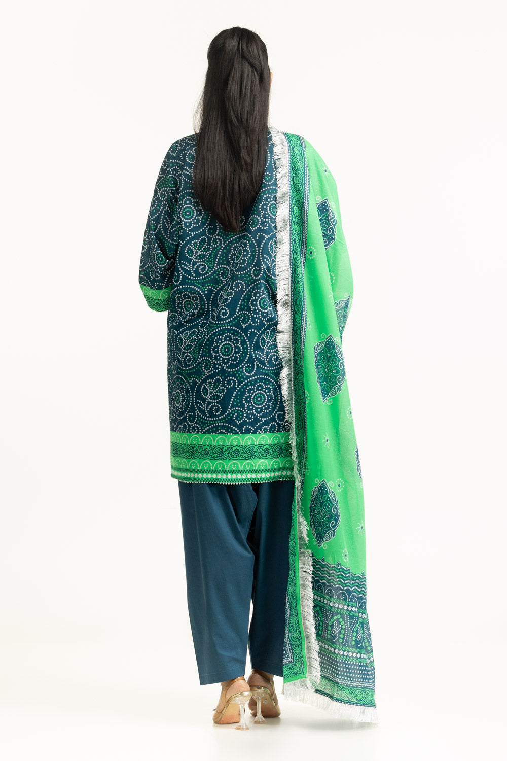 3Pc Printed Lawn Suit