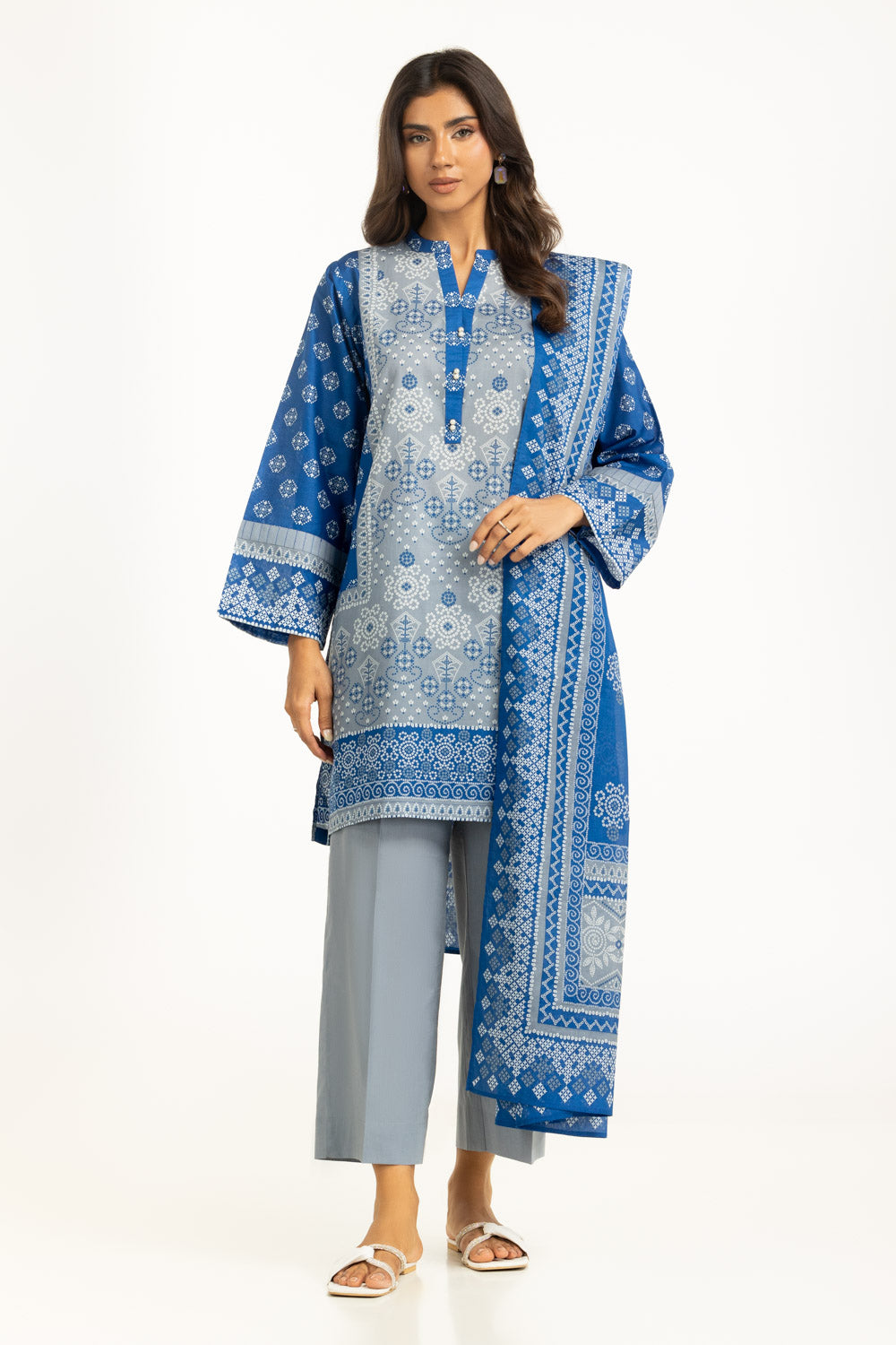 3PC Printed Lawn Suit