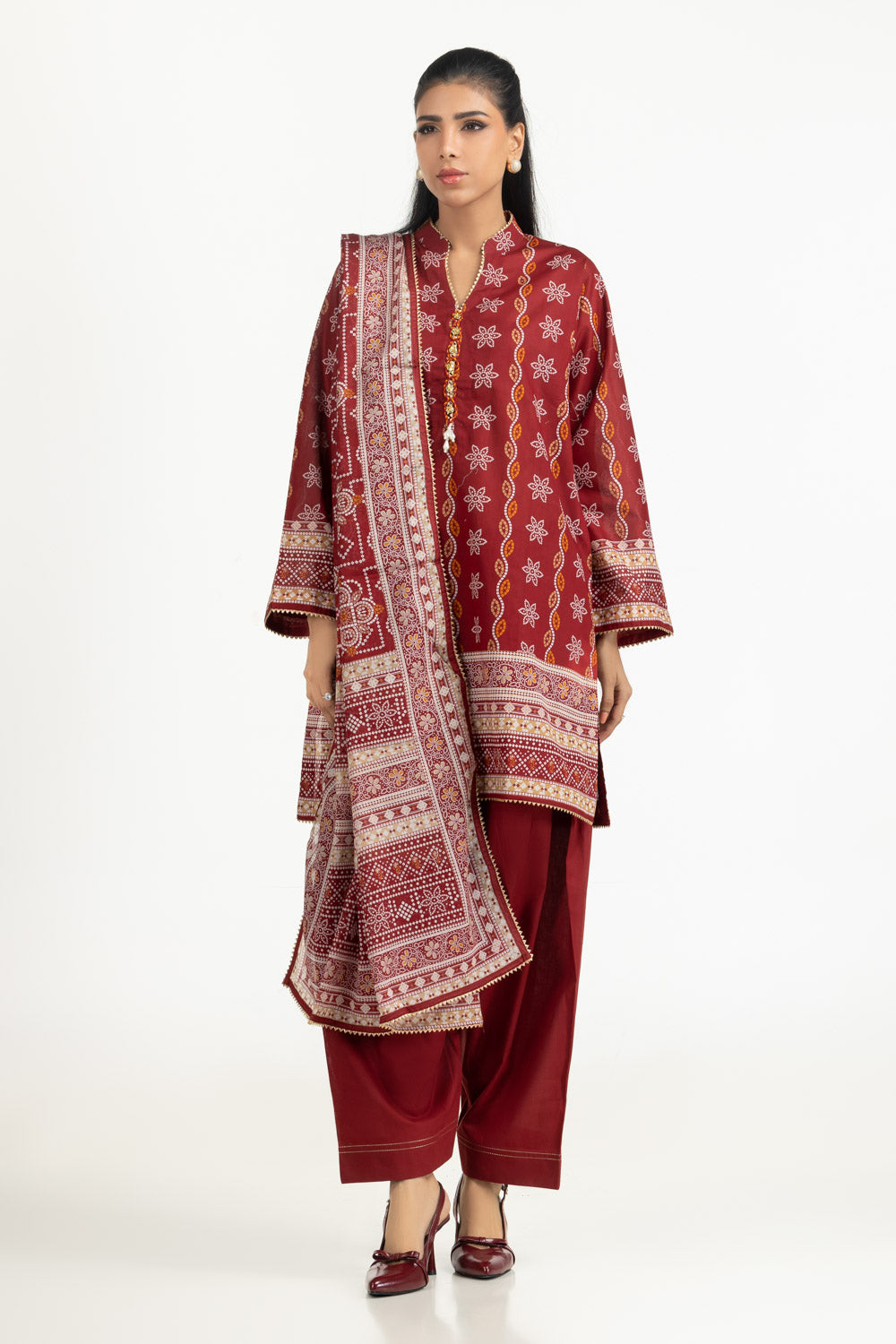 3Pc Printed Lawn Suit