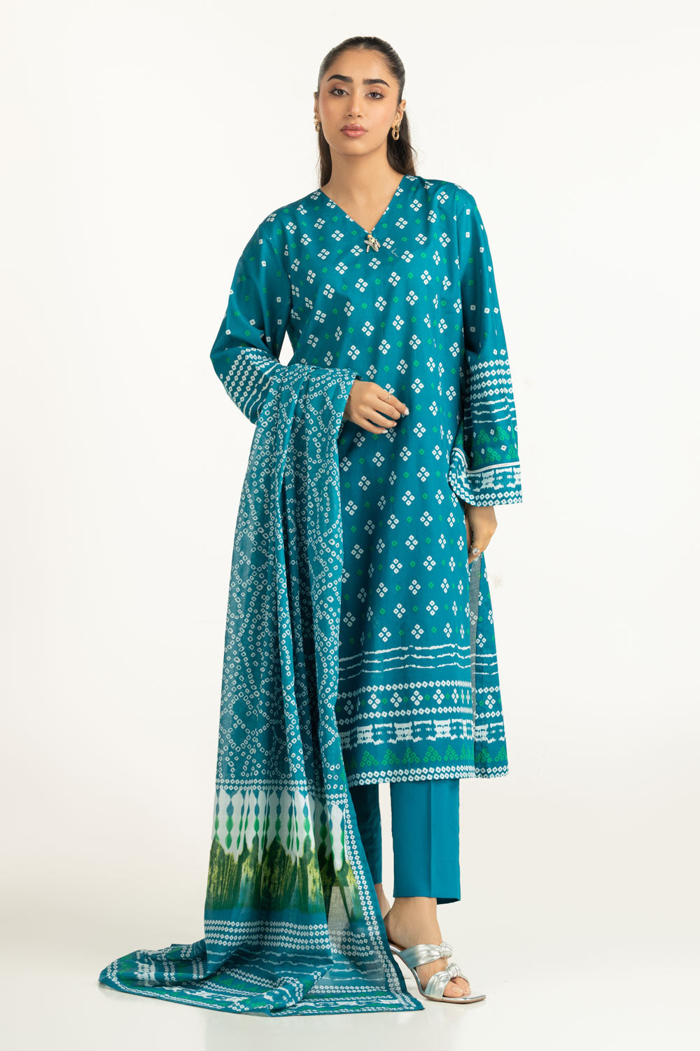 3Pc Printed Lawn Suit