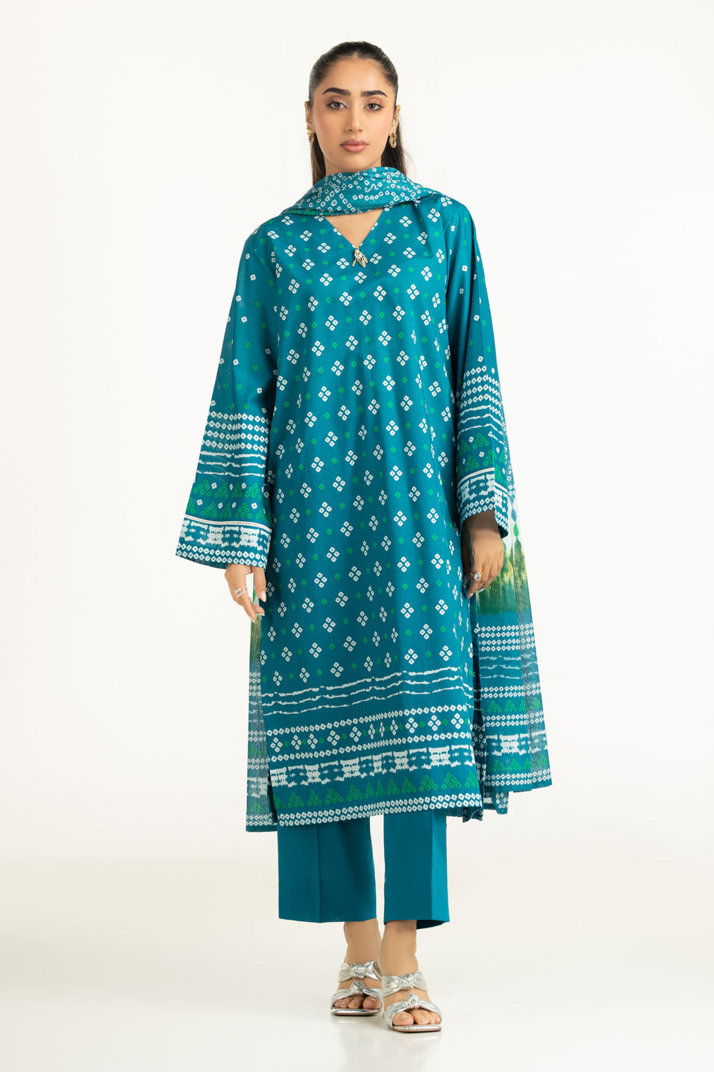 3Pc Printed Lawn Suit