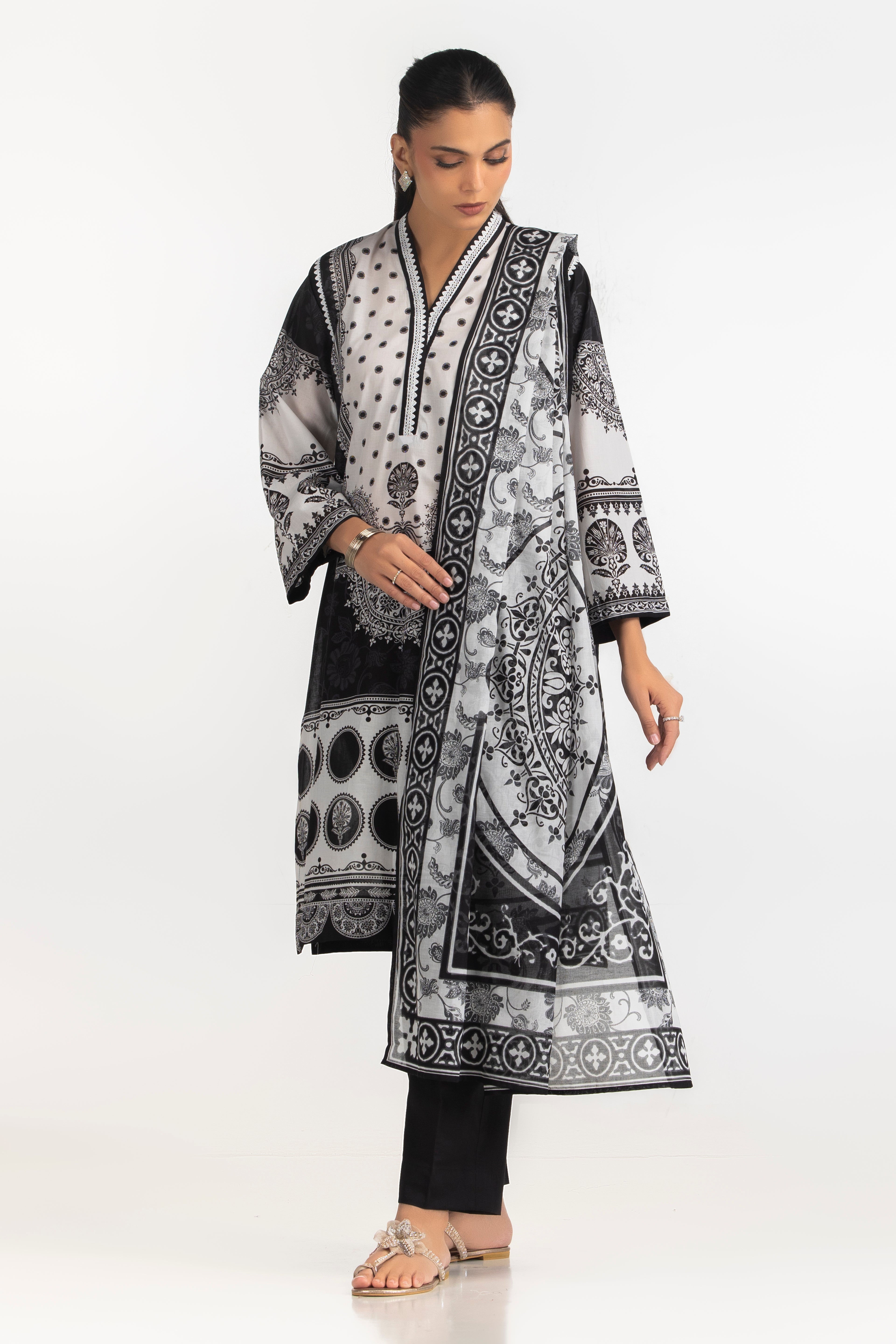 3Pc Printed Lawn Suit