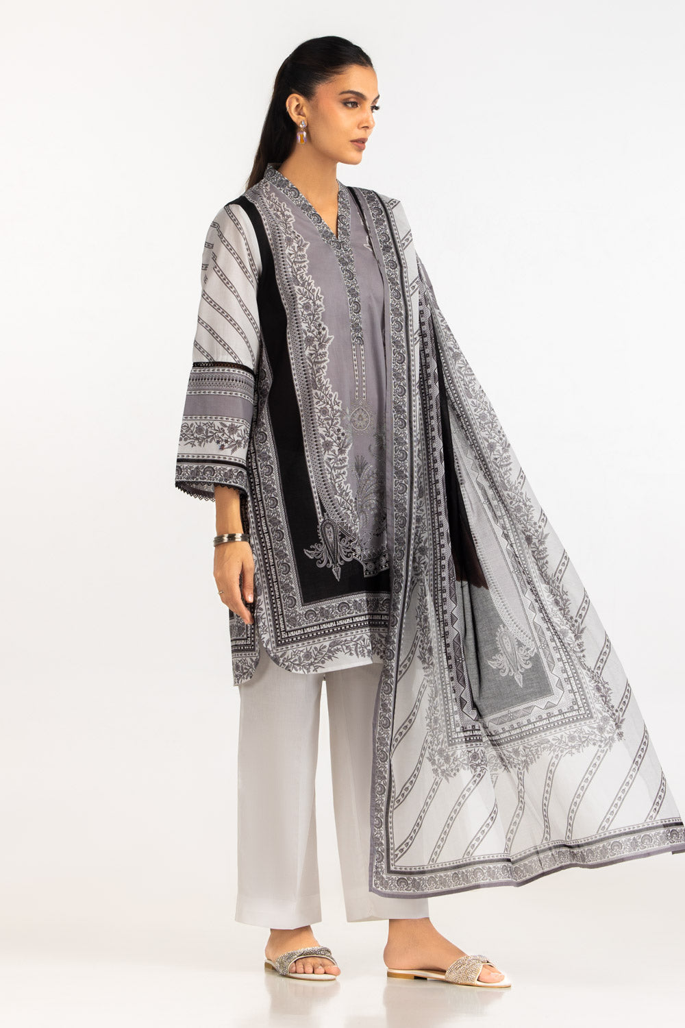 3Pc Printed Lawn Suit
