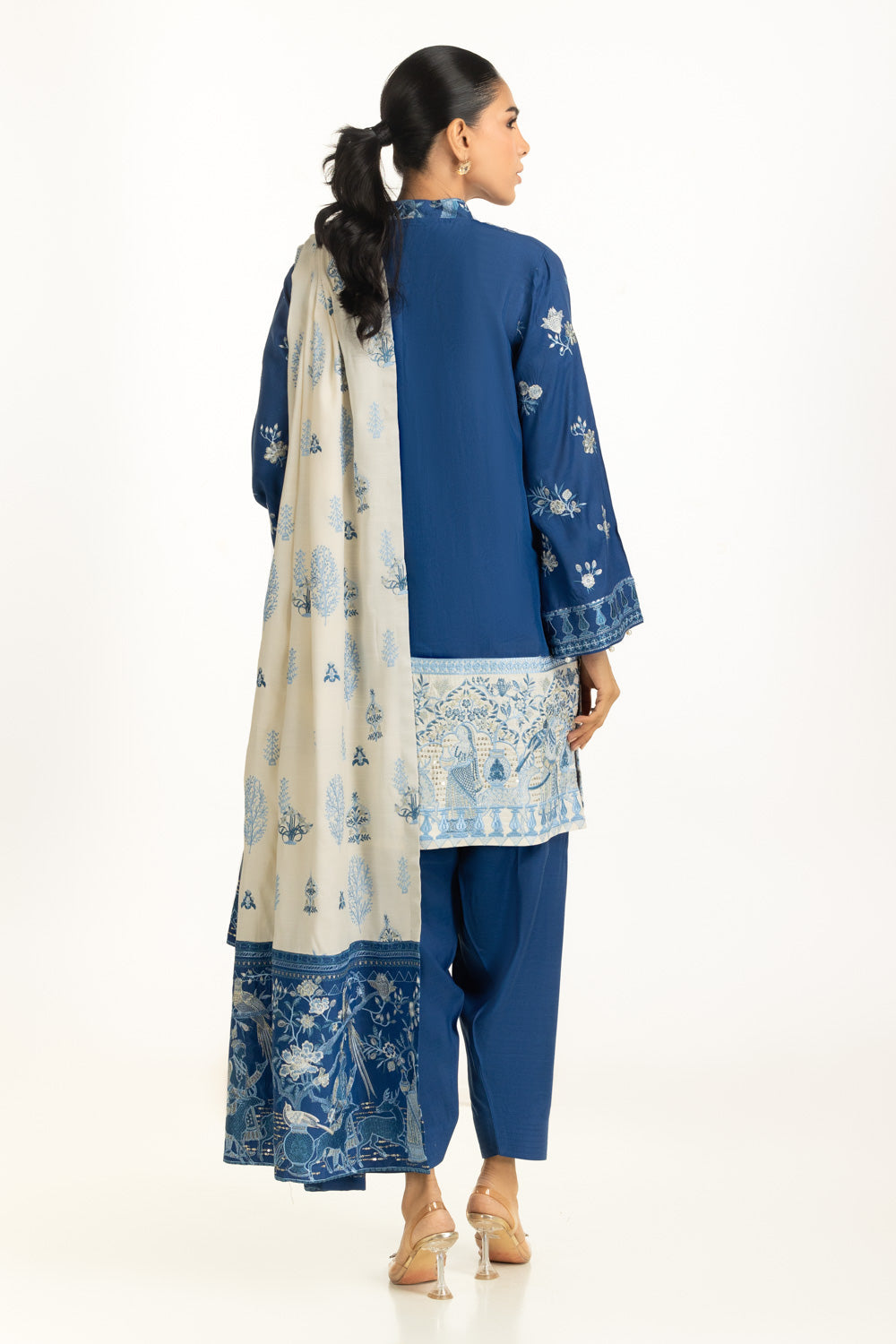 3PC Rawsilk Embroidered Suit