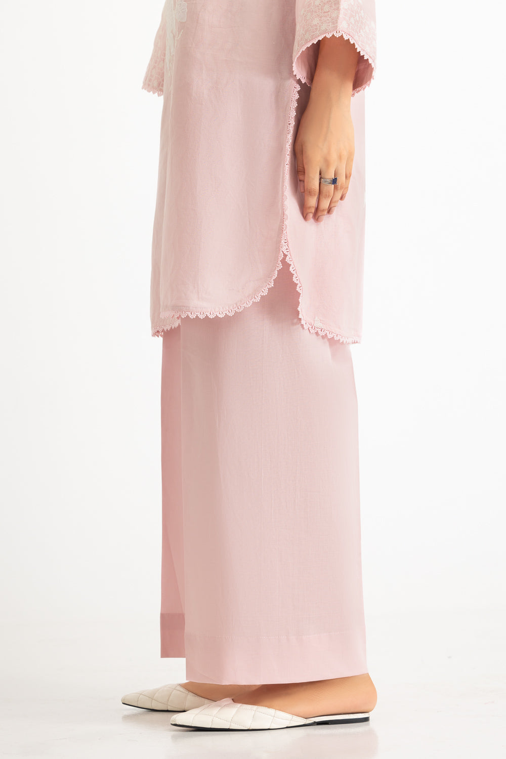 3Pc Self Jacquard Embroidered Suit
