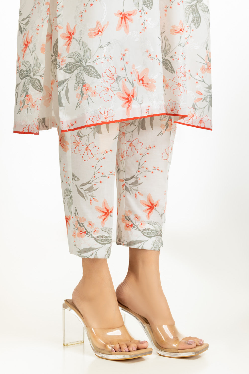 3Pc Self Jacquard Printed Suit