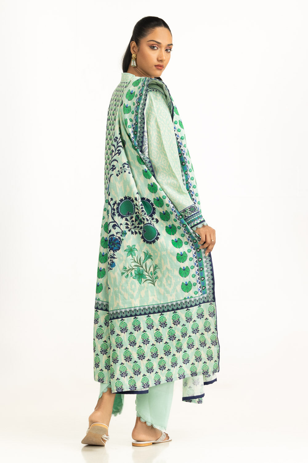 3Pc Viscose Khaddar Printed Suit