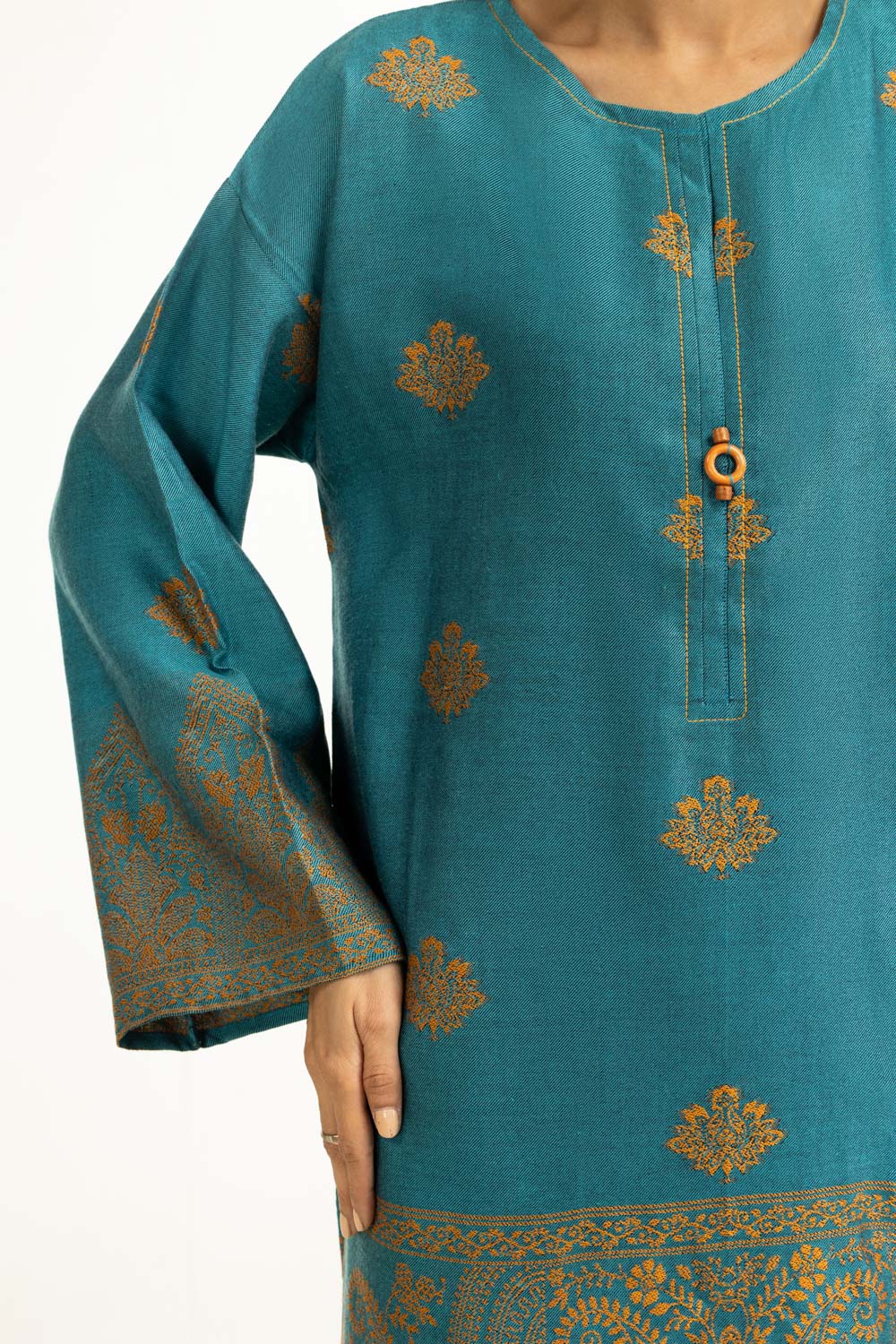 3Pc Yarn Dyed Jacquard Suit