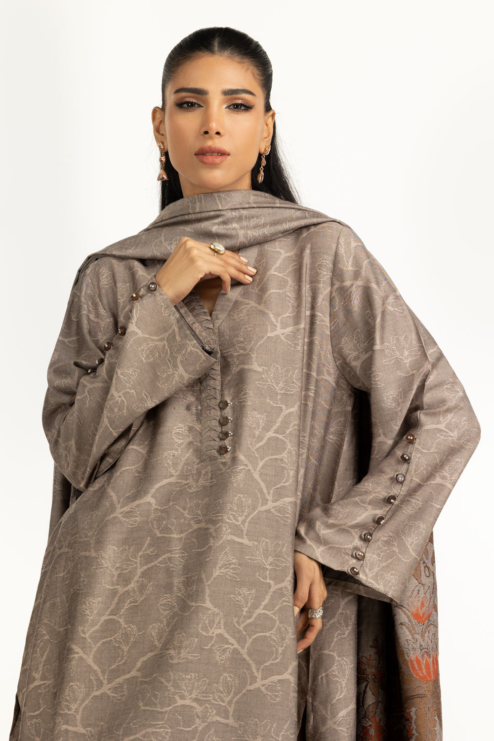 3PC Yarn Dyed Self Jacquard Suit