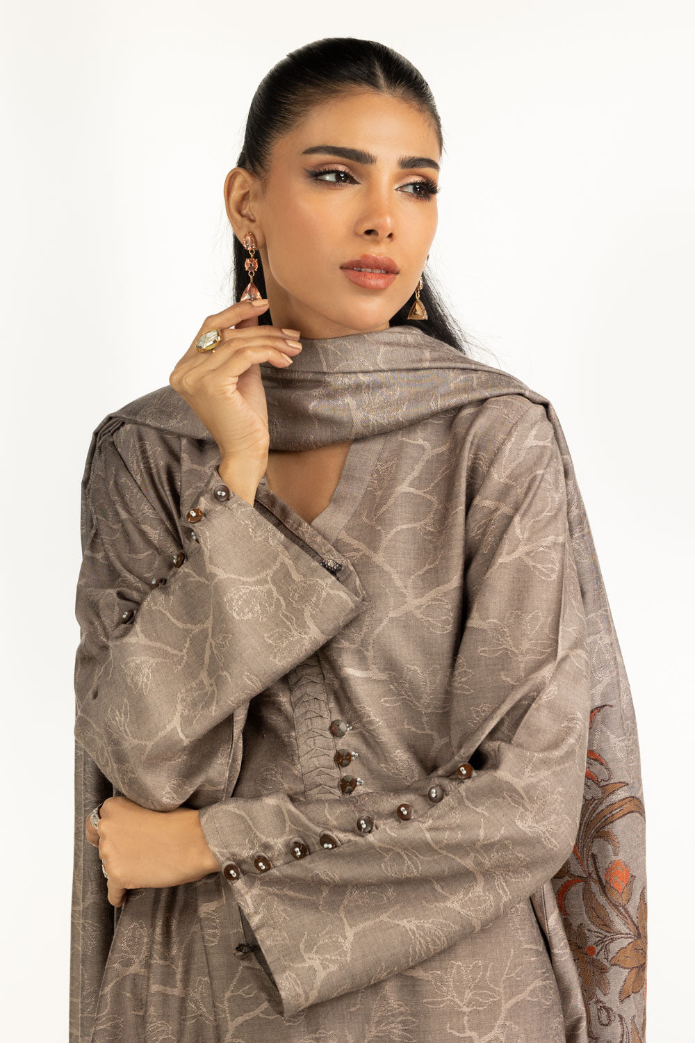 3PC Yarn Dyed Self Jacquard Suit
