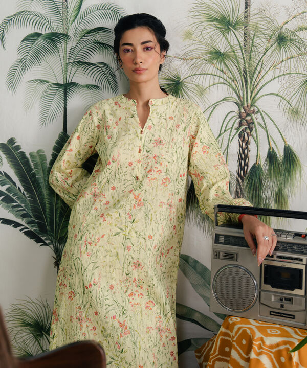 Printed Seersucker Shirt