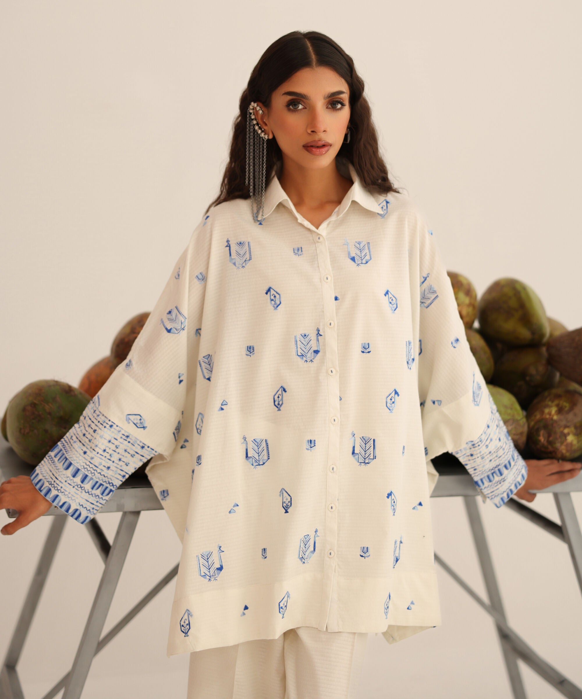 Embroidered Dobby Shirt