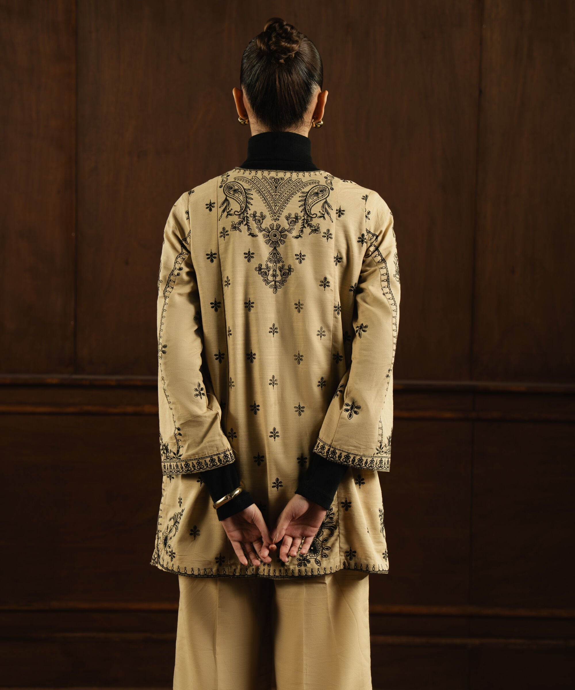 Embroidered Khaddar Shirt