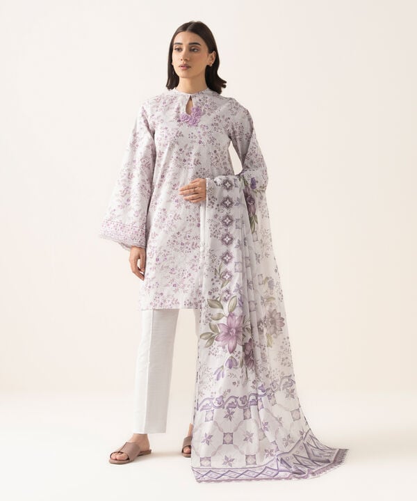 3 Piece - Printed Lawn Suit