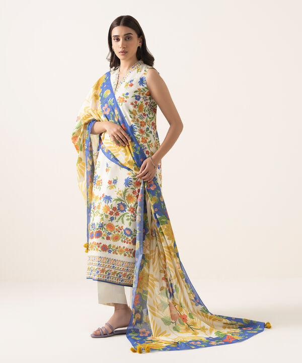 3 Piece - Printed Lawn Suit
