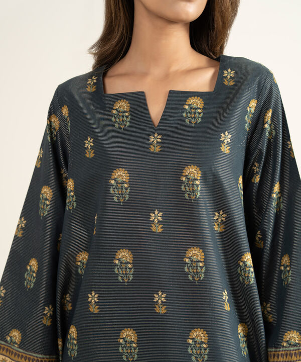 3 Piece - Printed Zari Lawn Suit