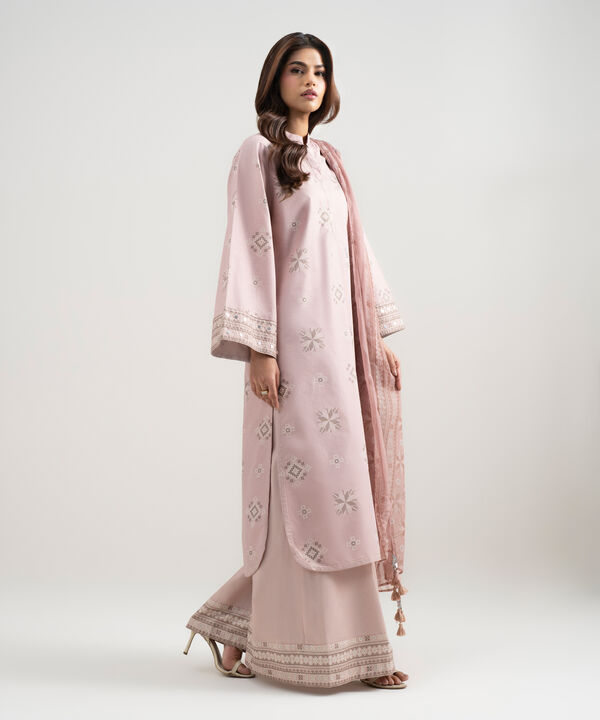 3 Piece - Printed Zari Lawn Suit