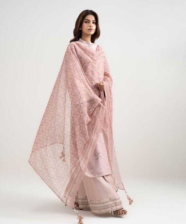 3 Piece - Printed Zari Lawn Suit