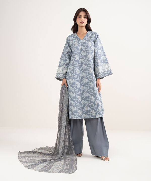 3 Piece - Printed Lawn Suit
