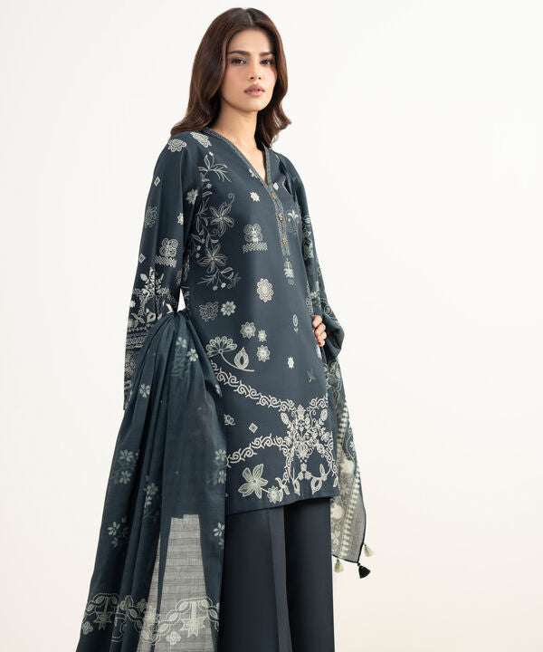 3 Piece - Printed Lawn Suit