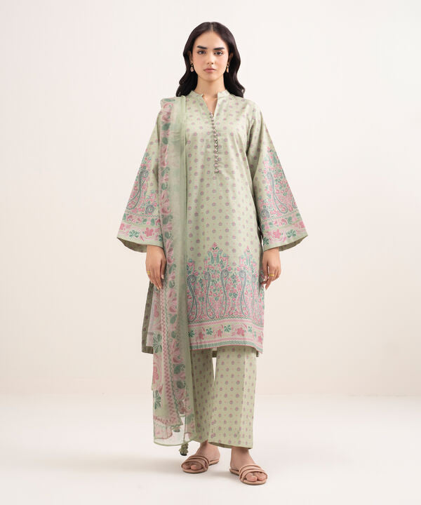 3 Piece - Printed Lawn Suit