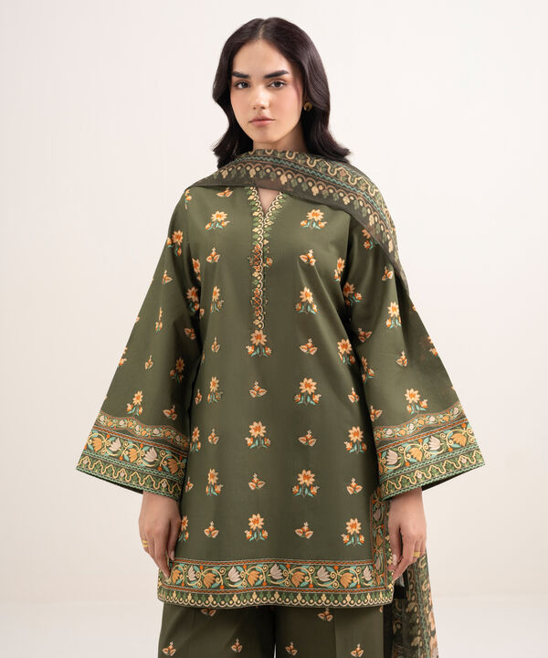 3 Piece - Printed Lawn Suit