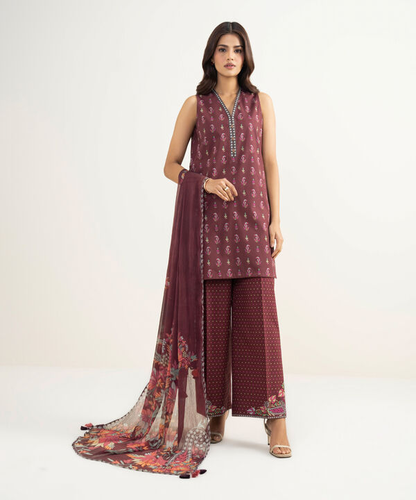 3 Piece - Printed Lawn Suit