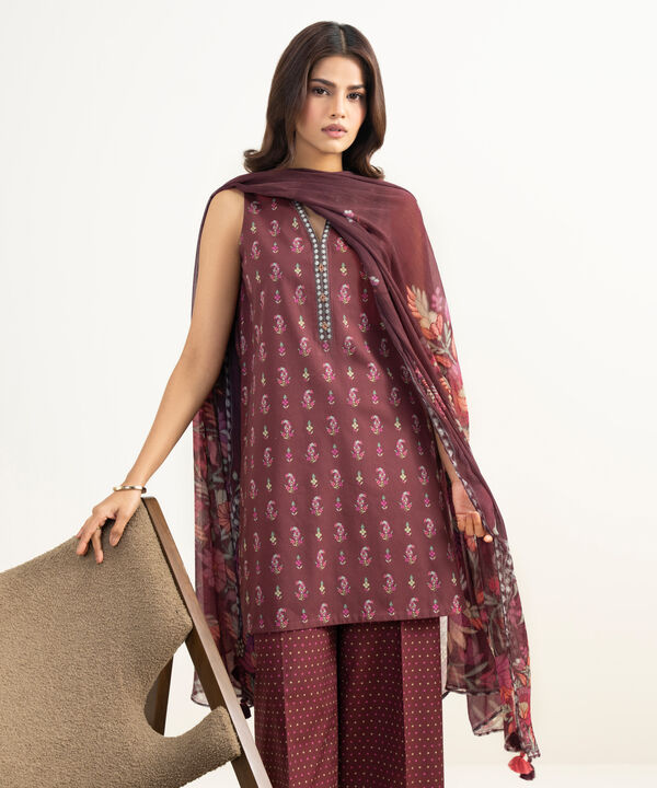 3 Piece - Printed Lawn Suit