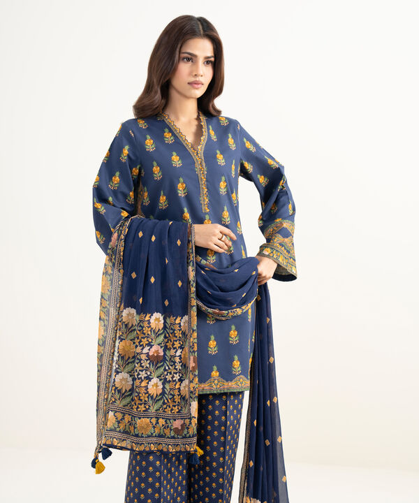 3 Piece - Printed Lawn Suit