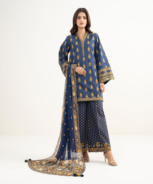 3 Piece - Printed Lawn Suit